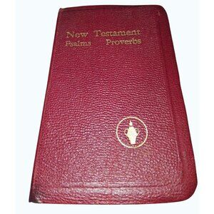 Vintage 1971 Gideons International New Testament Psalms & Proverbs Bible Red Cov